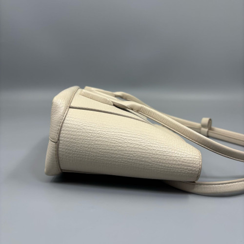 Bottega Veneta Small Arco Grained Calfskin White