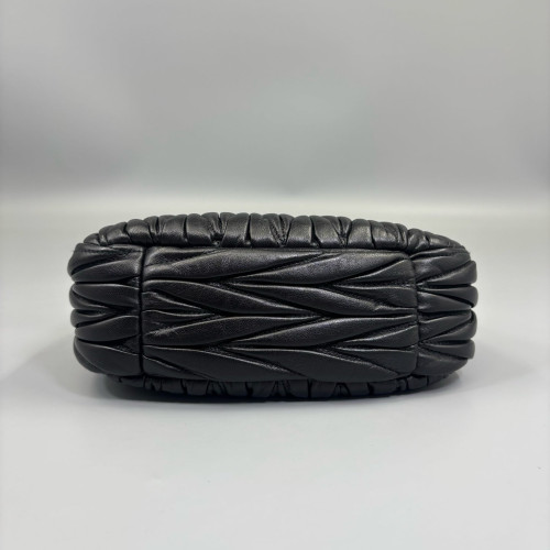 Miu Miu Mini Wander Hobo Calfskin Black Miu Miu Mini Wander Hobo Calfskin Black
