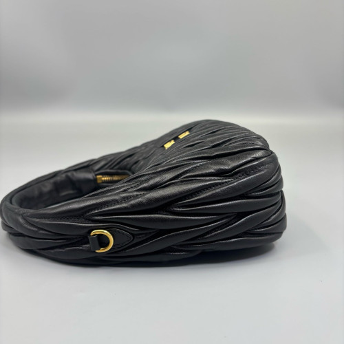 Miu Miu Mini Wander Hobo Calfskin Black Miu Miu Mini Wander Hobo Calfskin Black