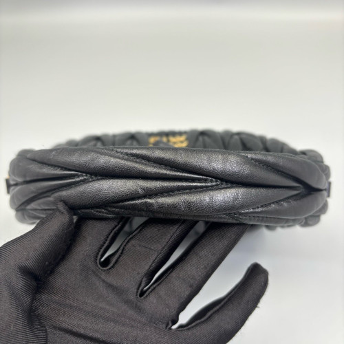 Miu Miu Mini Wander Hobo Calfskin Black Miu Miu Mini Wander Hobo Calfskin Black