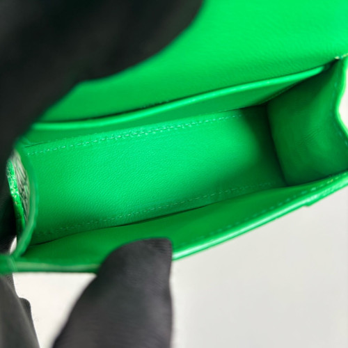 Balenciaga Hourglass Mini Calfskin Crocodile Embossed Green