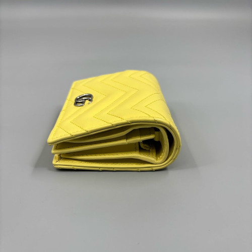 Gucci Marmont Matelasse Wallet On Chain WOC Calfskin Yellow