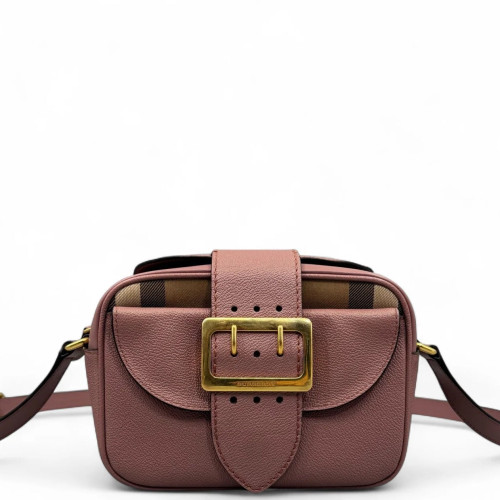 Burberry Crossbody Bag House Check Pink Brown