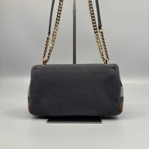 Burberry Small Lola Crossbody Bag House Check Brown Black Grey
