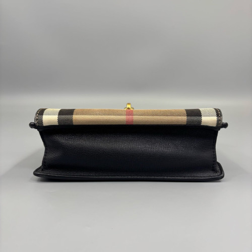Burberry Baby Macken Crossbody Bag House Check Black Khaki