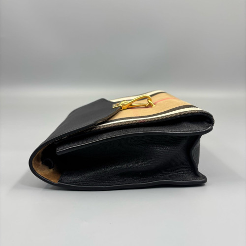 Burberry Baby Macken Crossbody Bag House Check Black Khaki