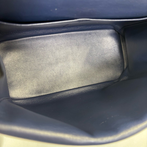 Dior Small Be Dior Flap Calfskin Navy Silver