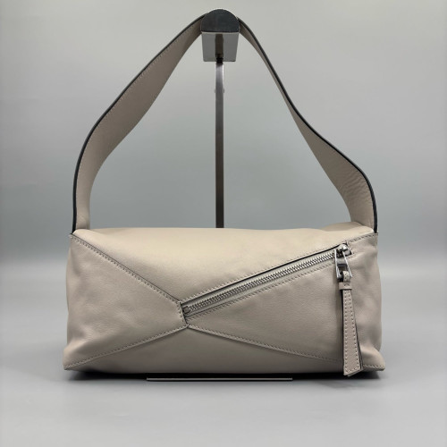 Loewe Puzzle Hobo Calfskin Light Grey