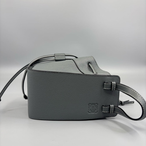 Loewe Mini Hammock Grained Calfskin Grey
