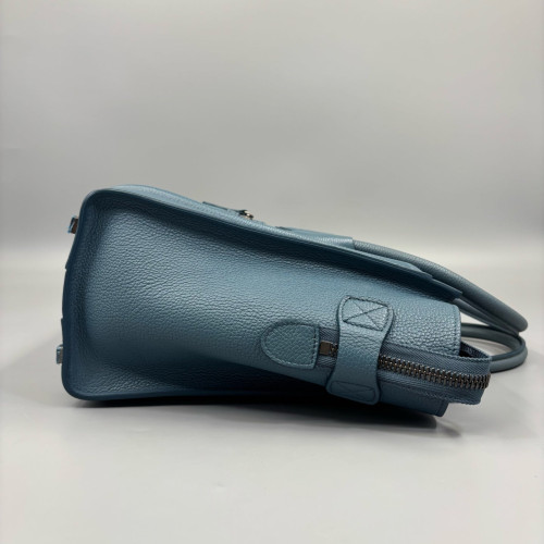 Celine Micro Luggage Grained Calfskin Blue