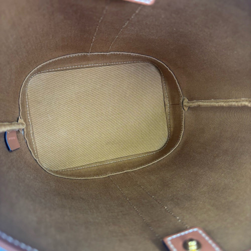 Celine Triomphe Bucket Bag Small Triomphe Brown Black
