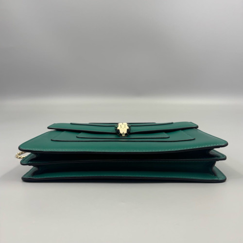 Bvlgari Large Serpenti Forever Shoulder Bag Smooth Calfskin Green