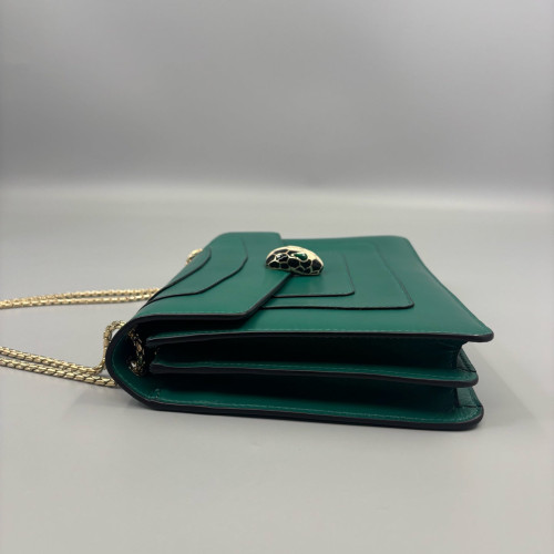 Bvlgari Large Serpenti Forever Shoulder Bag Smooth Calfskin Green
