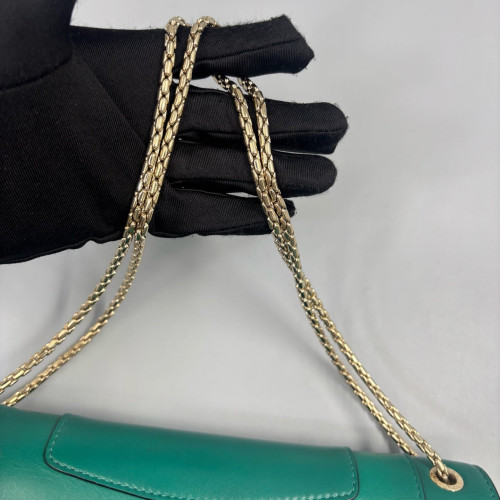 Bvlgari Large Serpenti Forever Shoulder Bag Smooth Calfskin Green