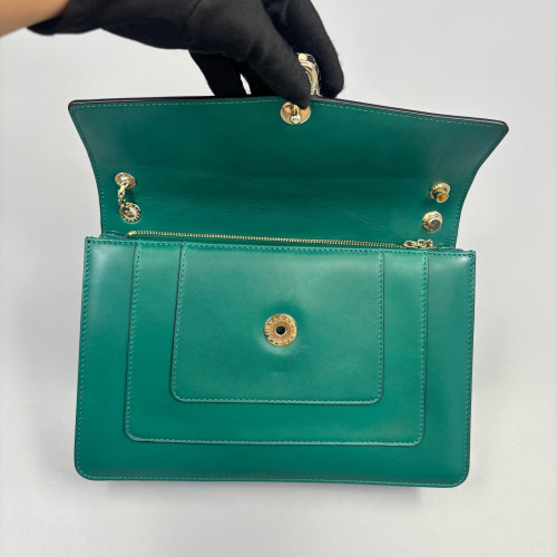 Bvlgari Large Serpenti Forever Shoulder Bag Smooth Calfskin Green