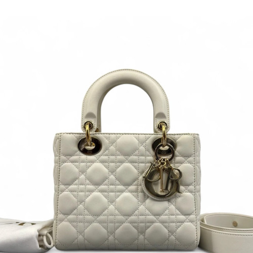 Dior Small Lady Dior Lambskin White