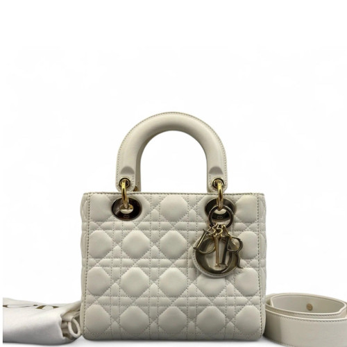 Dior Small Lady Dior Lambskin White