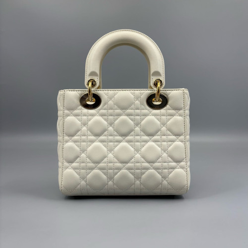Dior Small Lady Dior Lambskin White