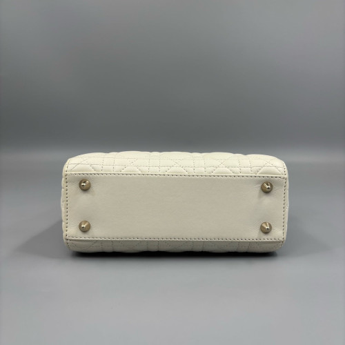 Dior Small Lady Dior Lambskin White