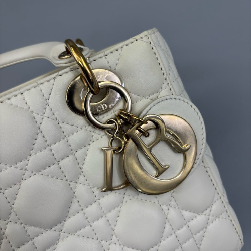 Dior Small Lady Dior Lambskin White