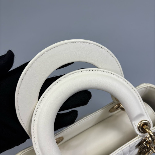 Dior Small Lady Dior Lambskin White