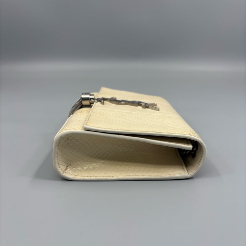 Yves Saint Laurent Small Kate Crossbody Bag Snakeskin Beige