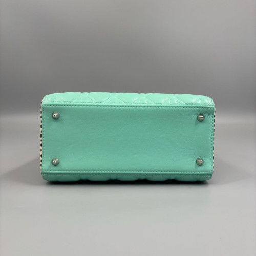 Dior Medium Lady Dior Lambskin Green Beige Black