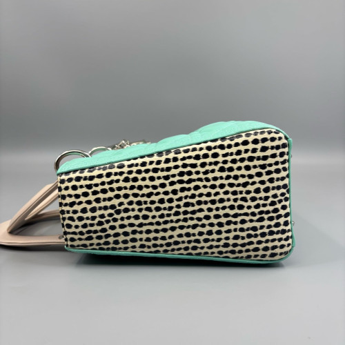 Dior Medium Lady Dior Lambskin Green Beige Black
