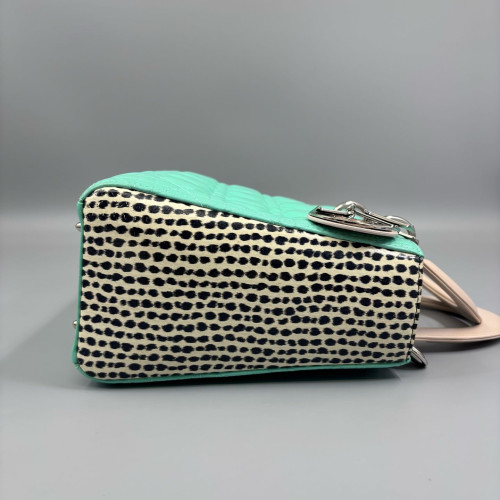 Dior Medium Lady Dior Lambskin Green Beige Black