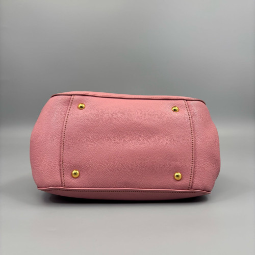 Miu Miu Two-Way Bag Grained Calfskin Pink