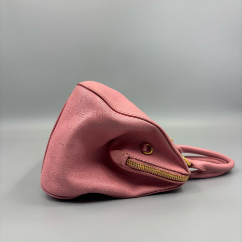 Miu Miu Two-Way Bag Grained Calfskin Pink