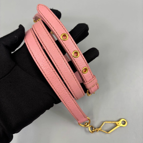 Miu Miu Two-Way Bag Grained Calfskin Pink