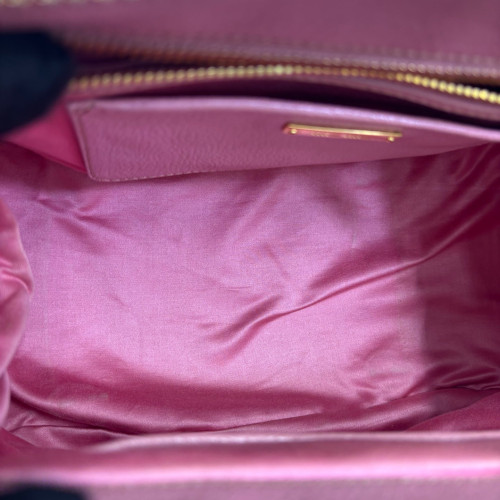 Miu Miu Two-Way Bag Grained Calfskin Pink
