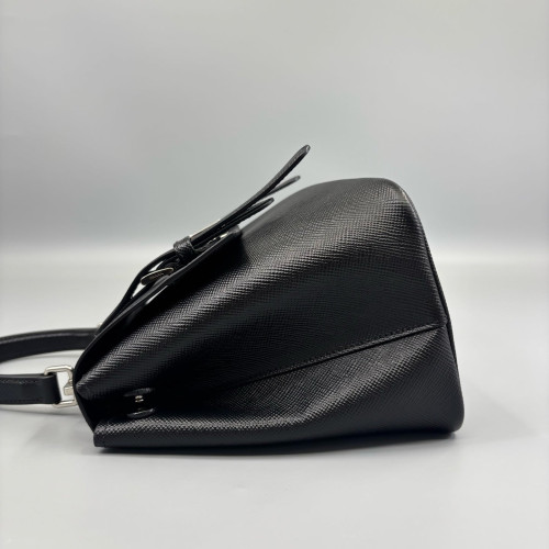 Prada Handbag Saffiano Calfskin Black