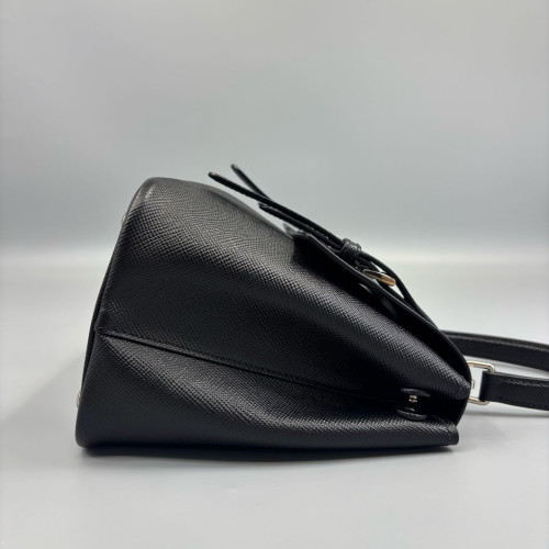 Prada Handbag Saffiano Calfskin Black