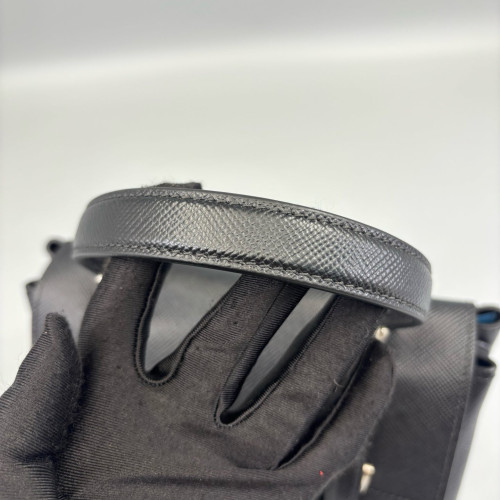 Prada Handbag Saffiano Calfskin Black