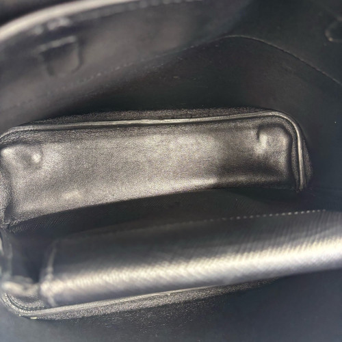Prada Handbag Saffiano Calfskin Black