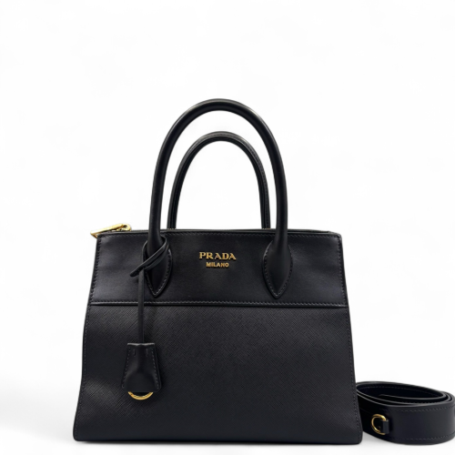 Prada Medium Esplanade Saffiano Calfskin Black