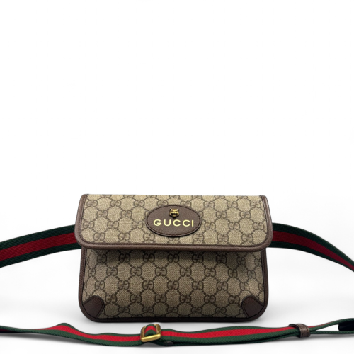 Gucci Web Neo Vintage Belt Bag GG Supreme Monogram Brown Green Gucci Web Neo Vintage Belt Bag GG Supreme Monogram Brown Green