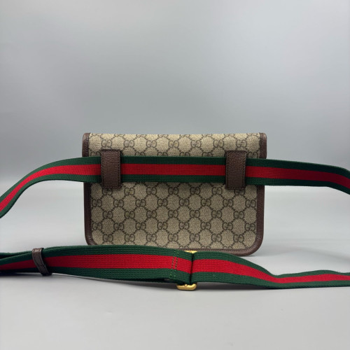 Gucci Web Neo Vintage Belt Bag GG Supreme Monogram Brown Green Gucci Web Neo Vintage Belt Bag GG Supreme Monogram Brown Green