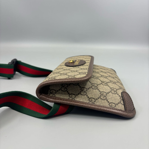 Gucci Web Neo Vintage Belt Bag GG Supreme Monogram Brown Green Gucci Web Neo Vintage Belt Bag GG Supreme Monogram Brown Green