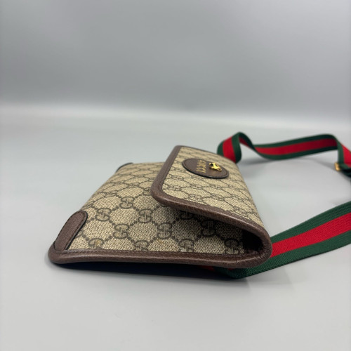 Gucci Web Neo Vintage Belt Bag GG Supreme Monogram Brown Green Gucci Web Neo Vintage Belt Bag GG Supreme Monogram Brown Green