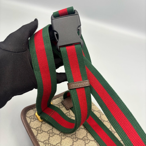 Gucci Web Neo Vintage Belt Bag GG Supreme Monogram Brown Green Gucci Web Neo Vintage Belt Bag GG Supreme Monogram Brown Green