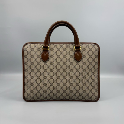 Gucci Briefcase GG Supreme Monogram Brown
