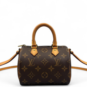 Louis Vuitton Nano Speedy Bandouliere Monogram Brown