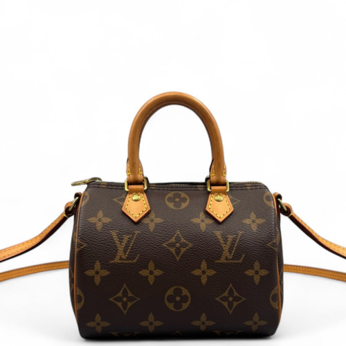Louis Vuitton Nano Speedy Bandouliere Monogram Brown