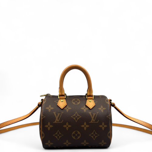 Louis Vuitton Nano Speedy Bandouliere Monogram Brown
