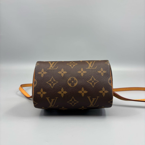 Louis Vuitton Nano Speedy Bandouliere Monogram Brown