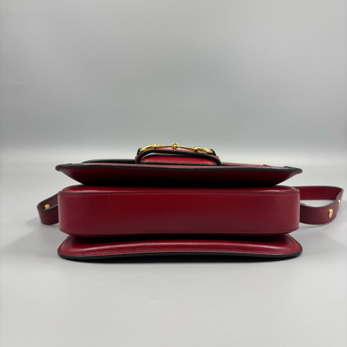 Gucci Medium Horsebit 1955 GG Monogram Beige Red