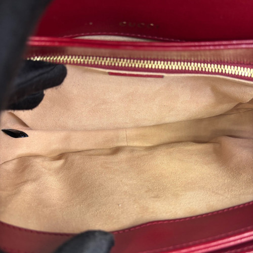 Gucci Medium Horsebit 1955 GG Monogram Beige Red